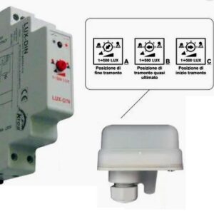 Relè Crepuscolare 16A 1 Modulo Din 220V con fotocellula